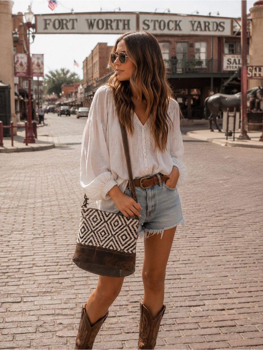 Myra woven leather bag